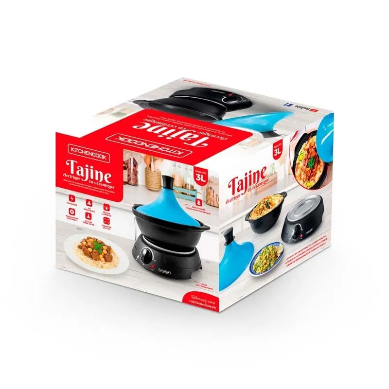 KitchenCook K-Jine 3 tajine électrique 3L bleu