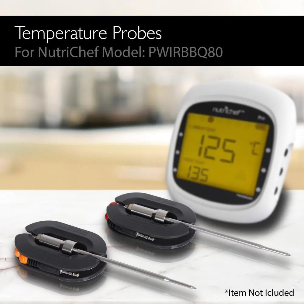 Nutrichef PWIRBBQ80 sonde thermomètre barbecue lot de 2