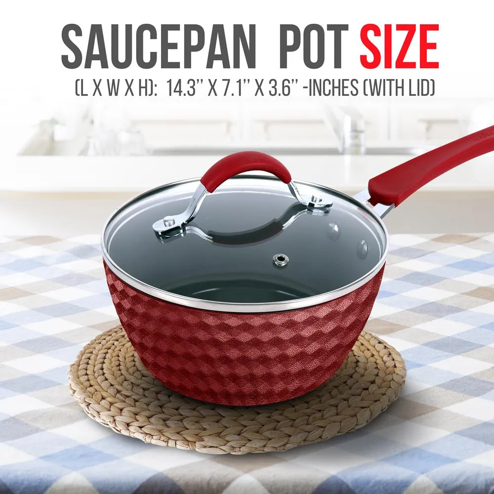 Nutrichef NCCW11 casserole céramique 1,7 QT couvercle