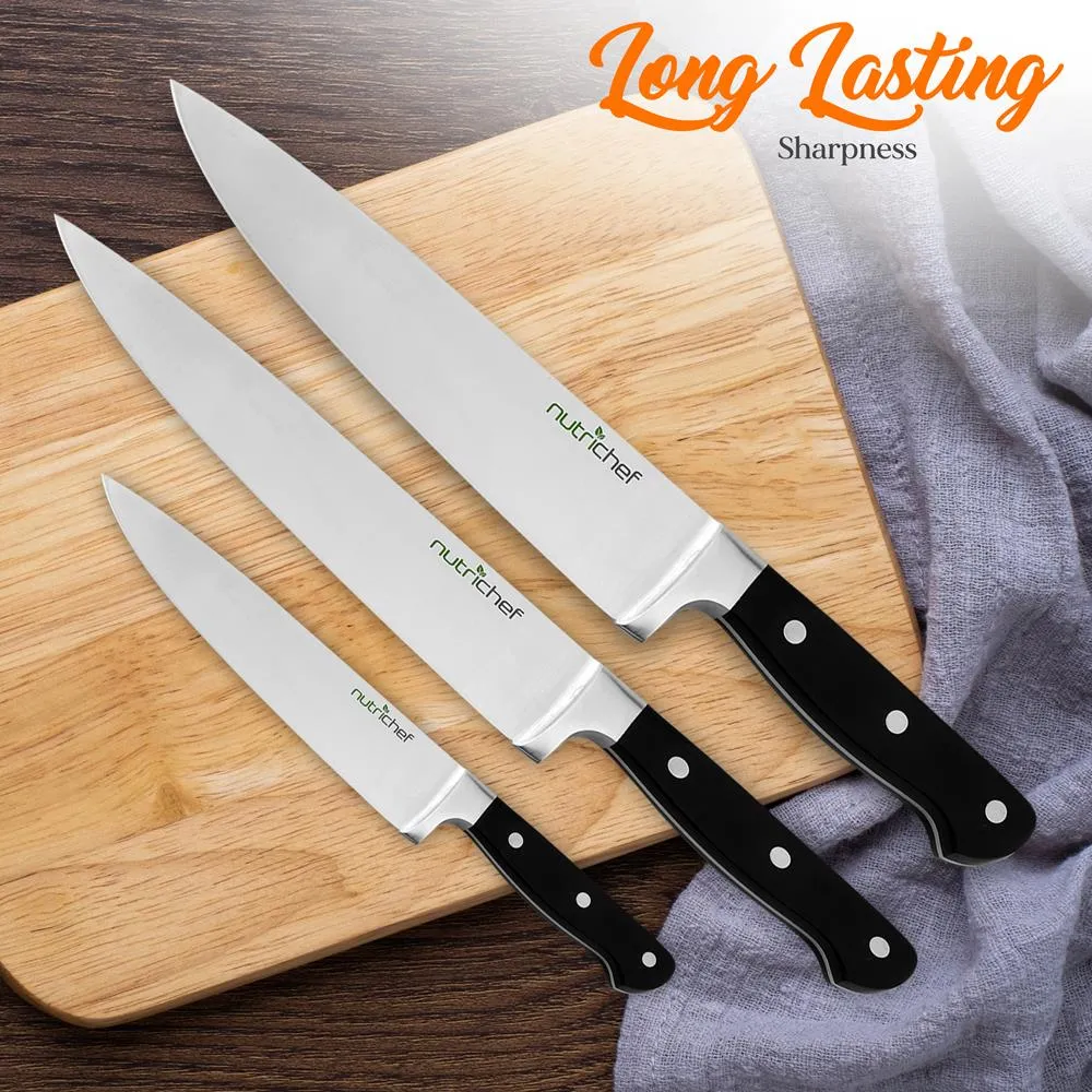 Nutrichef set couteaux 13 pièces bloc affûteur acier