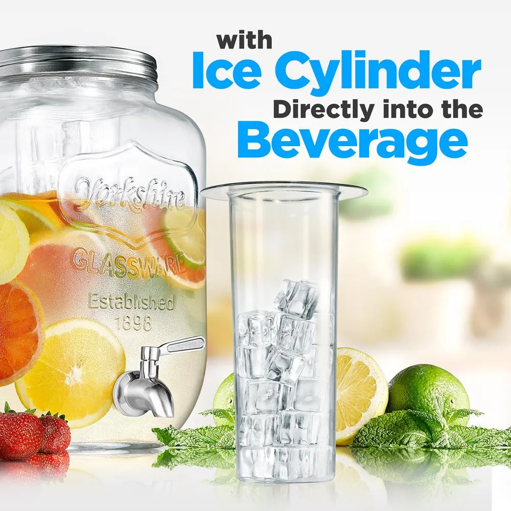 Nutrichef distributeur de boisson verre 3,8 L robinet inox