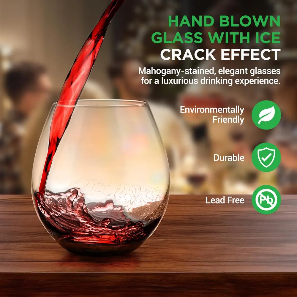 Nutrichef verres à vin sans pied cristal 56 cl lot de 4