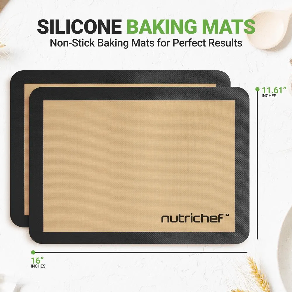 Nutrichef tapis cuisson silicone x2 antiadhésif