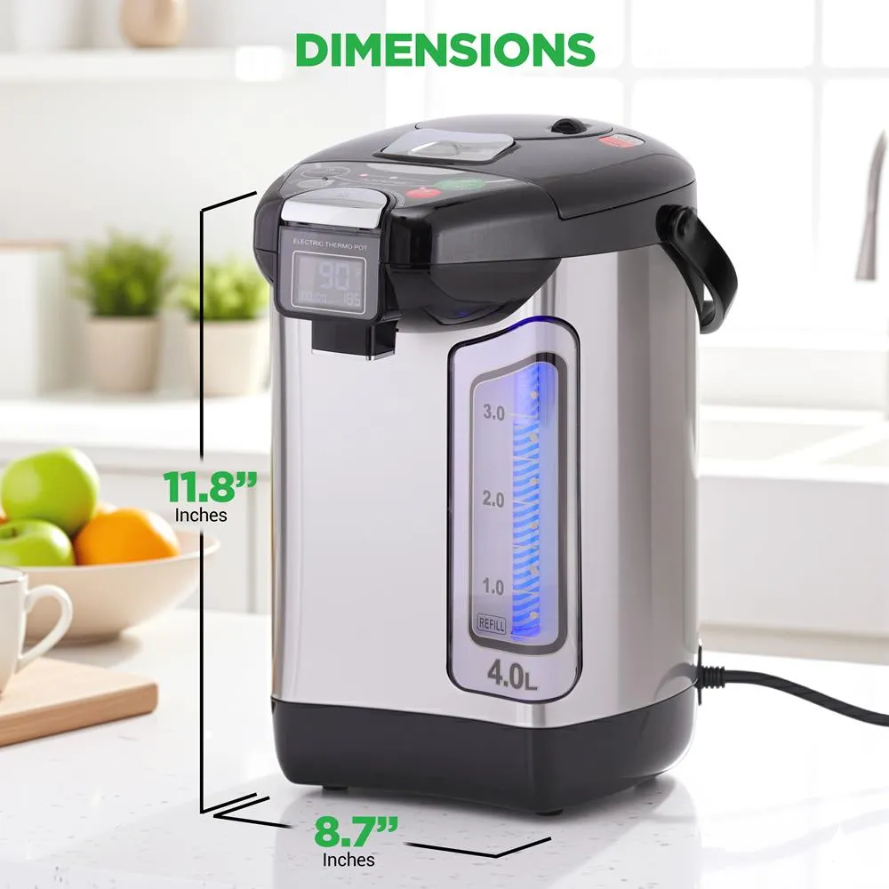 Nutrichef distributeur eau chaude 4 L inox