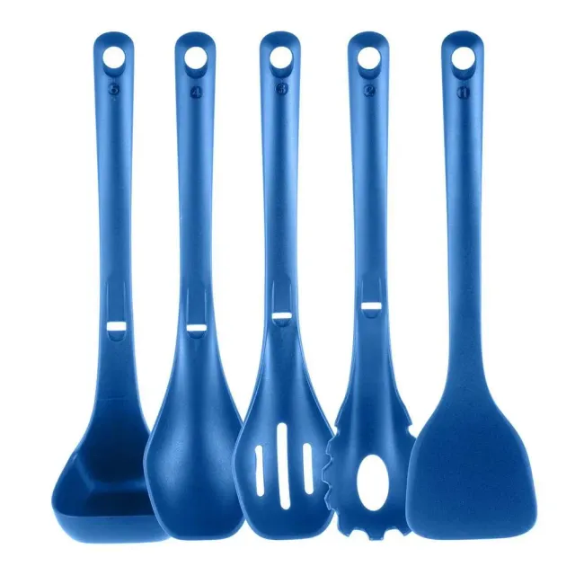 Nutrichef set ustensiles silicone bleu 5 pièces