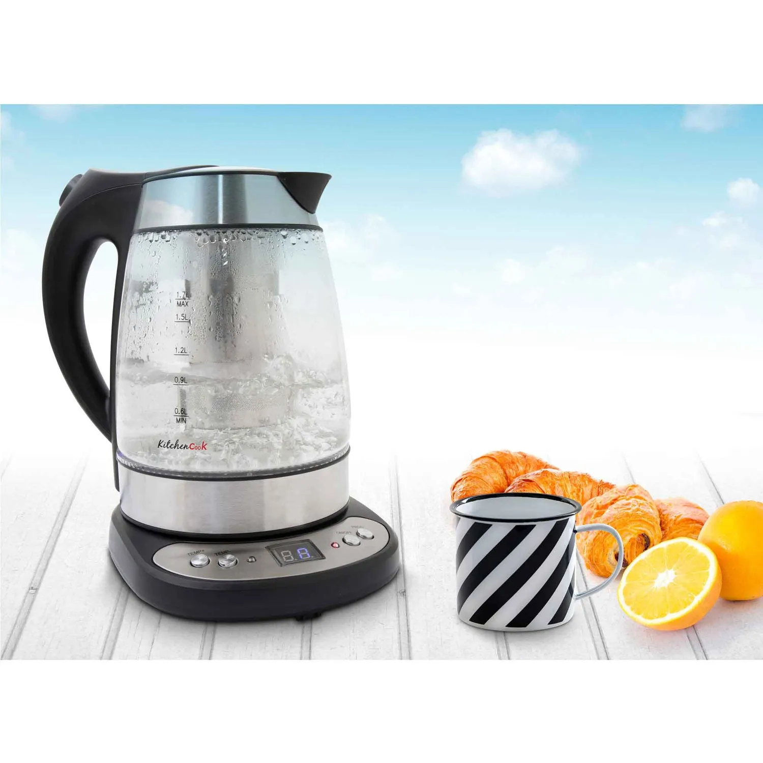 KITCHENCOOK Tea Time bouilloire programmable 1,7L 50-95°C