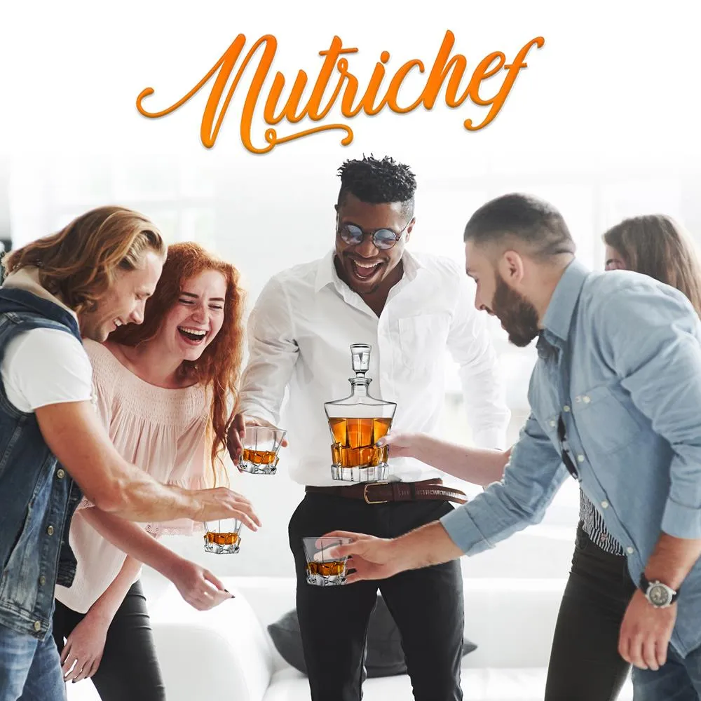 Nutrichef carafe whisky cristal 800 ml + 4 verres