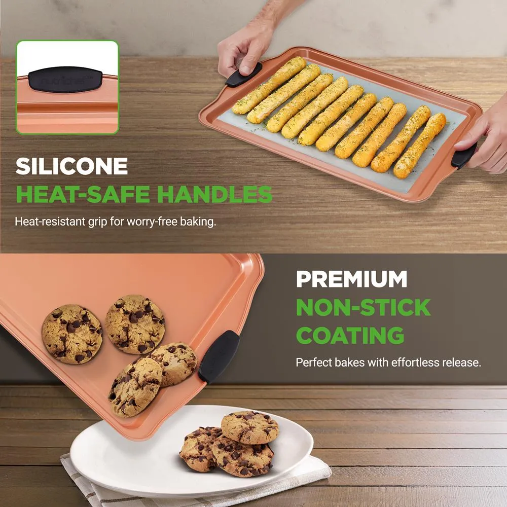 Nutrichef NC5PCS set plaques cuisson antiadhésif 5 pièces acier