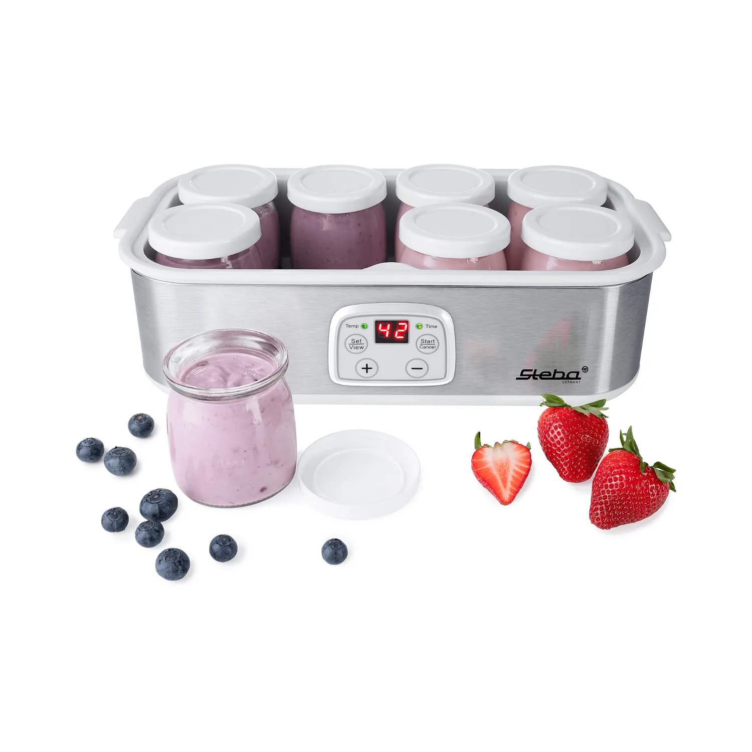 Steba JM 3 yaourtière 8 pots verre 1,4 L minuteur