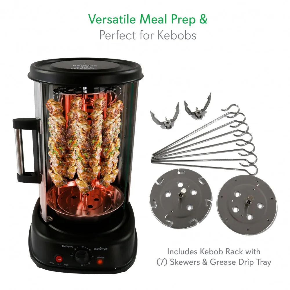 Nutrichef Four rôtissoire verticale kebab 1500 W
