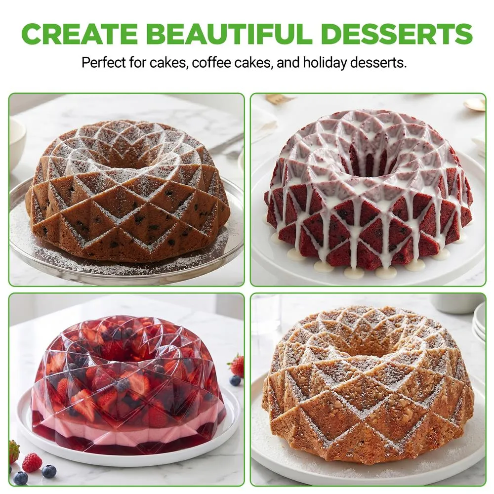 Nutrichef moule bundt aluminium doré 9 pouces antiadhésif