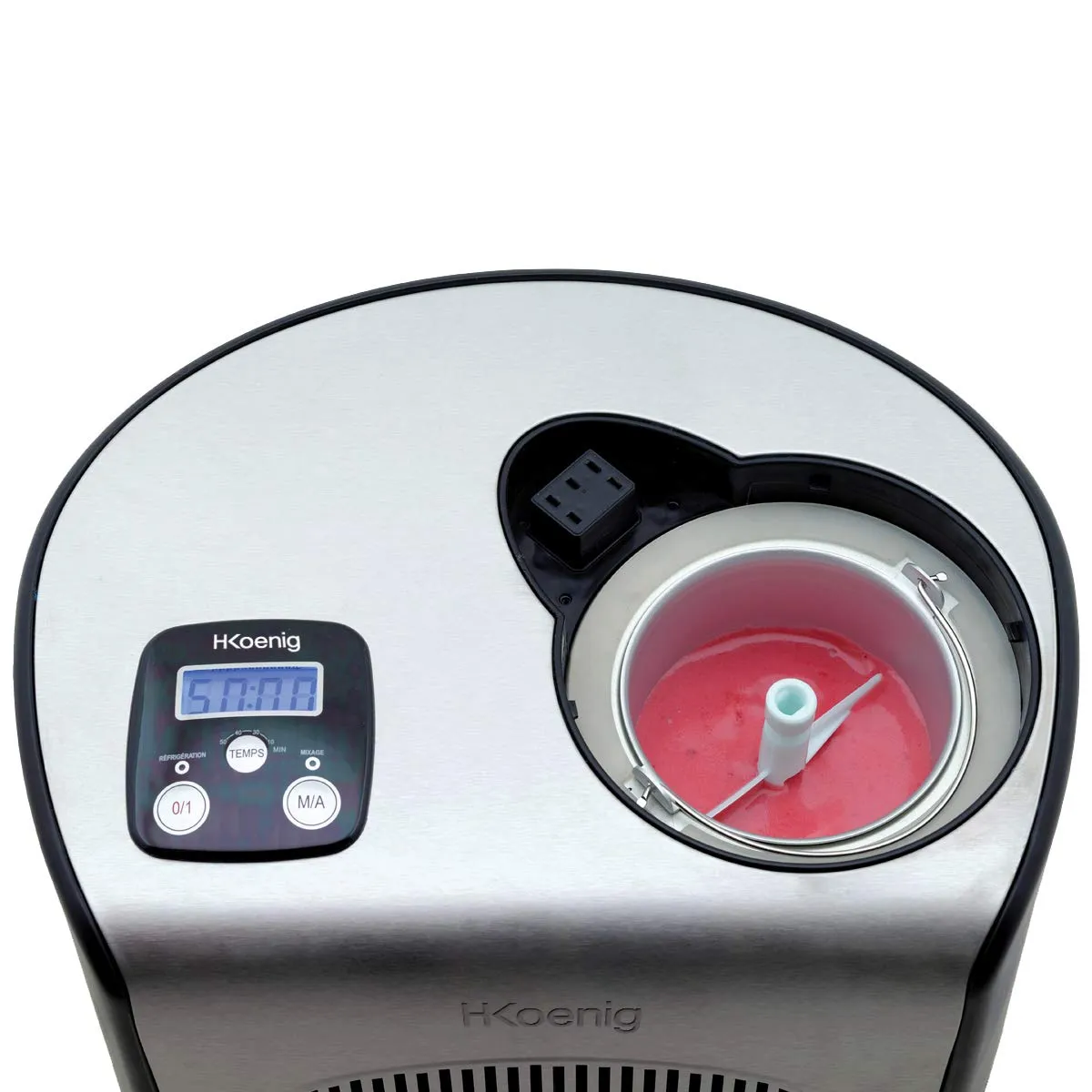 H.Koenig HF250 sorbetière turbine à glace 1,5 L compresseur