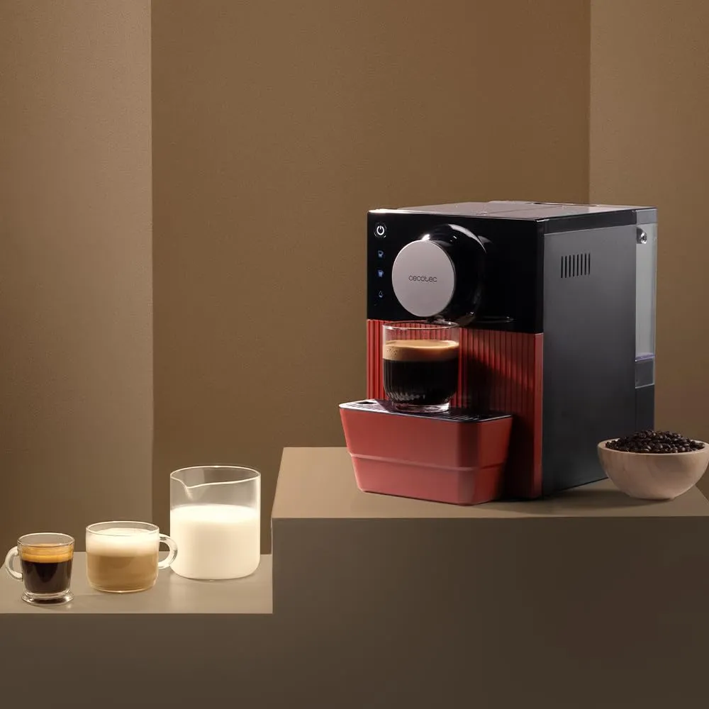 Cecotec Cremmaet Cube Red machine espresso broyeur 19 bars
