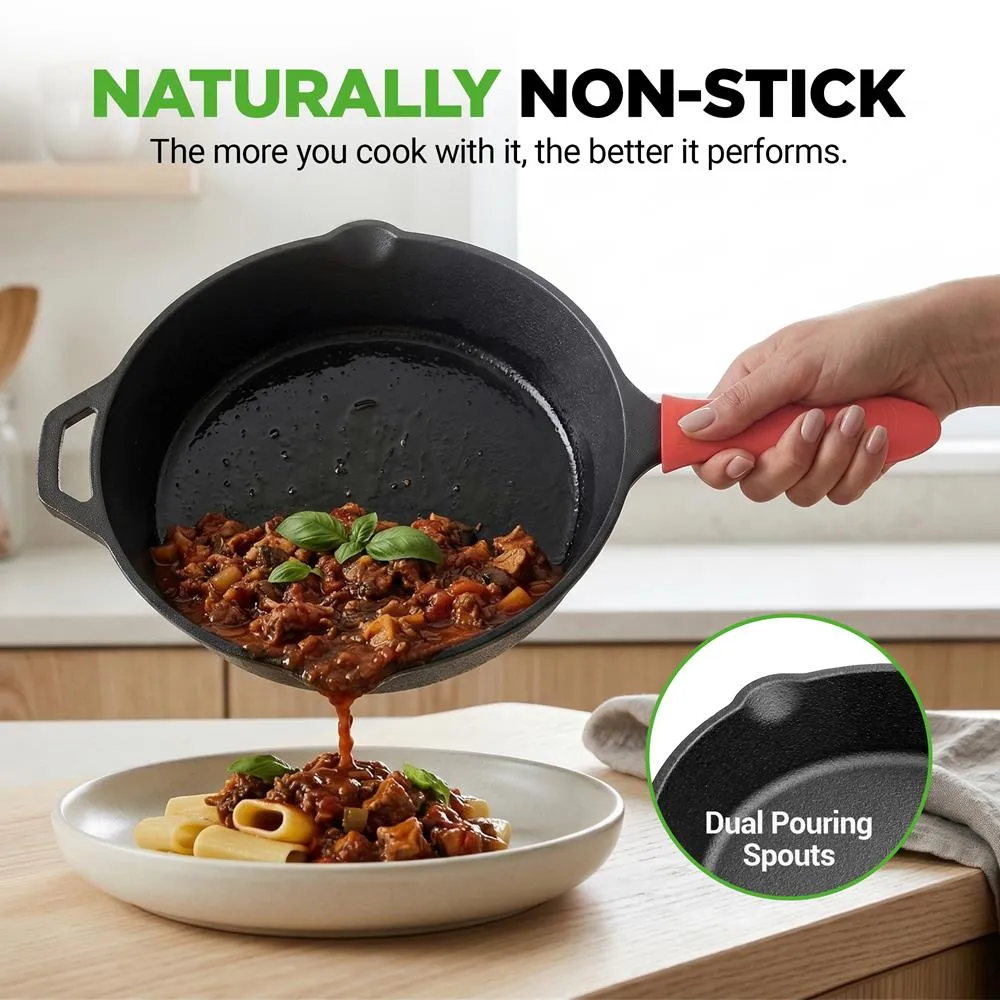 Nutrichef NCCI12 poêle fonte 30 cm avec couvercle induction