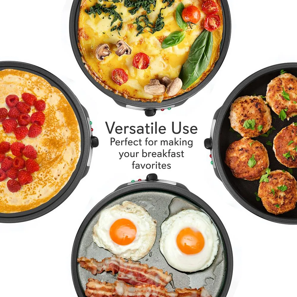 Nutrichef crêpière électrique 30 cm 1200 W antiadhésive