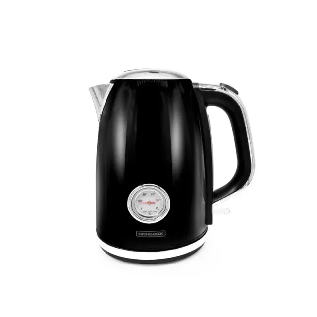 Kitchencook Retro Tea bouilloire noire 1,7 L thermomètre