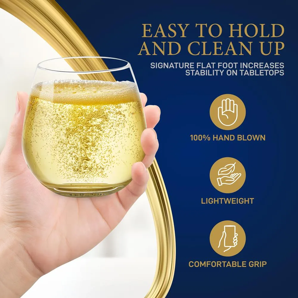 Nutrichef verres à vin sans pied cristal lot 4