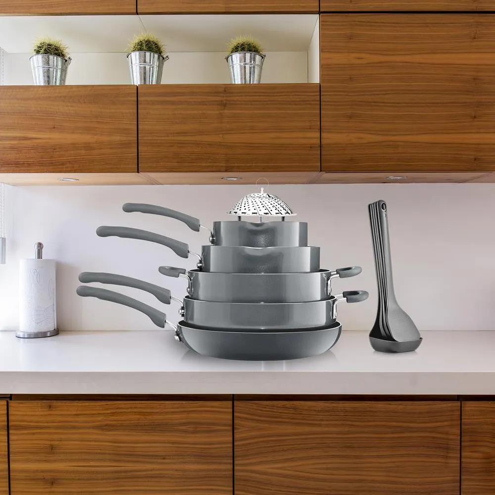 Nutrichef batterie cuisine 17 pièces induction noir