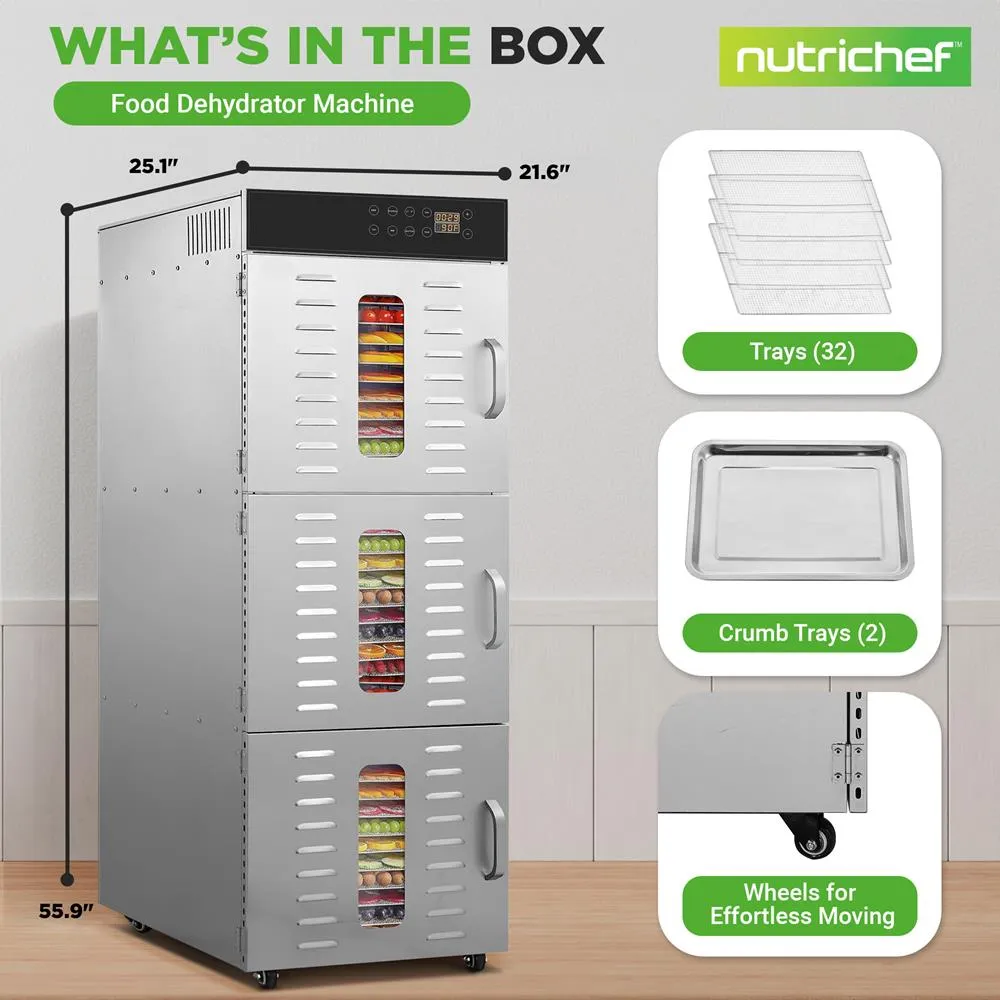 Nutrichef NCFD30S déshydrateur 30 plateaux inox