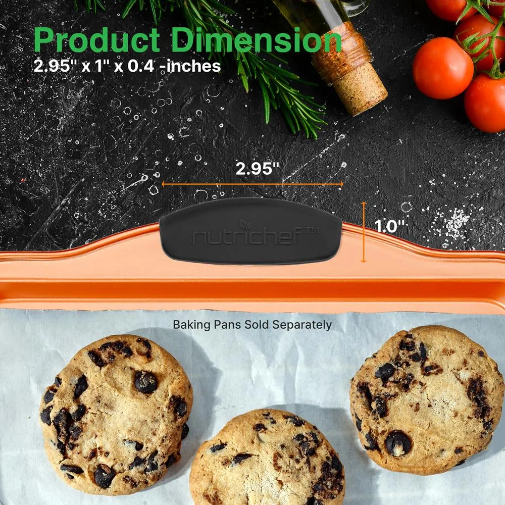 Nutrichef Protège-manches silicone noir lot de 6