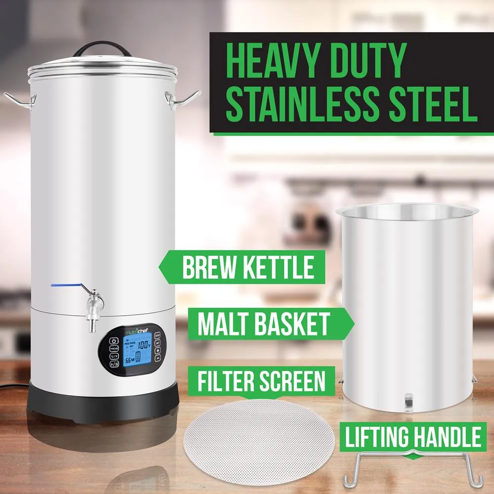 Nutrichef cuve de brassage bière 34 L inox programmable