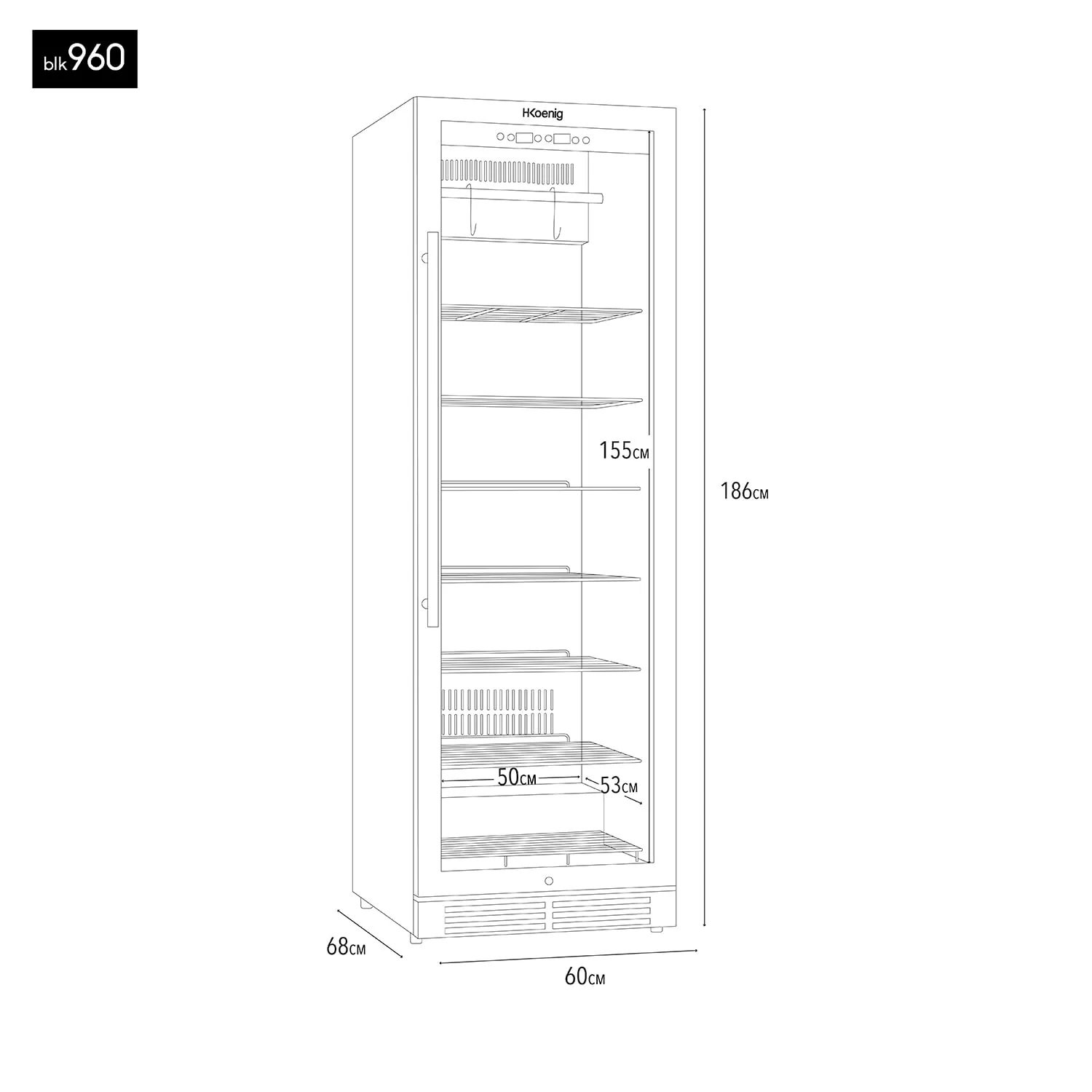 H.Koenig BLK960 cave maturation viande 415 L