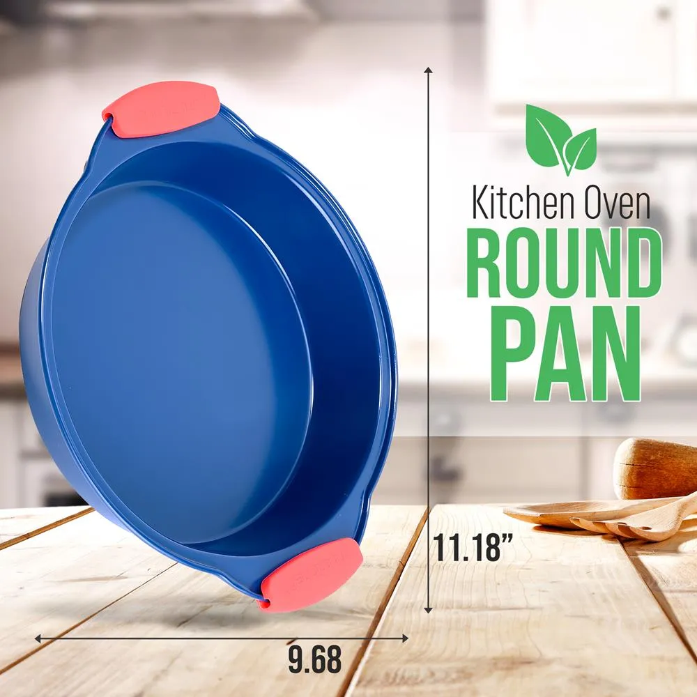 Nutrichef Moule Rond Antiadhésif Bleu 28 cm