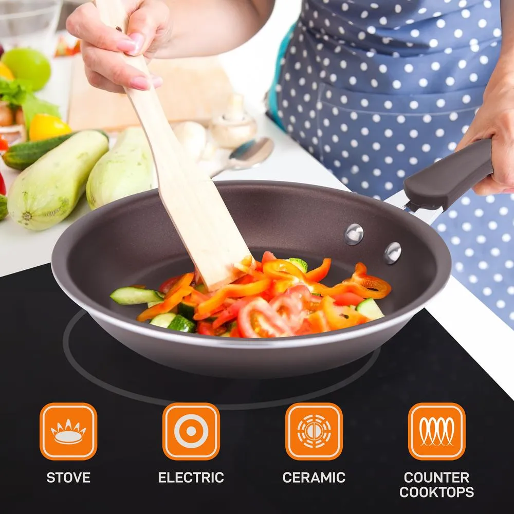 Nutrichef petite poêle antiadhésive 8 pouces induction