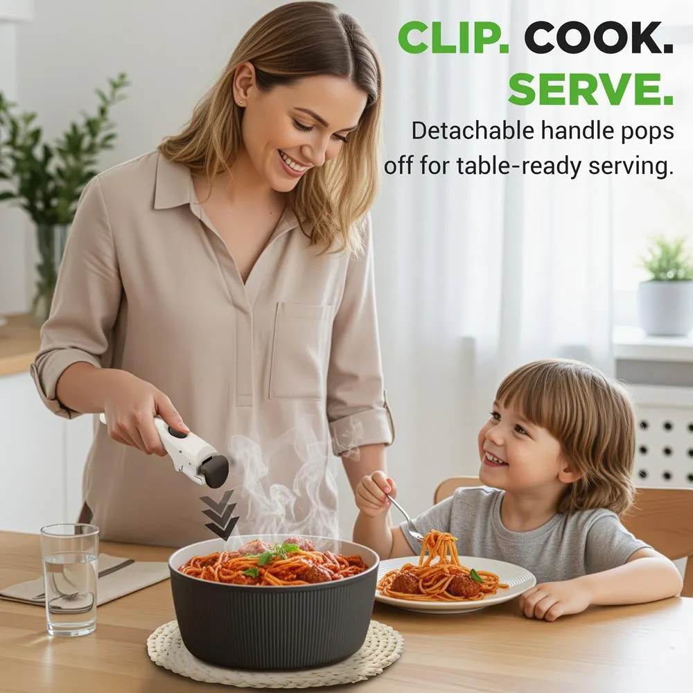 Nutrichef batterie cuisine céramique 18 pièces grise