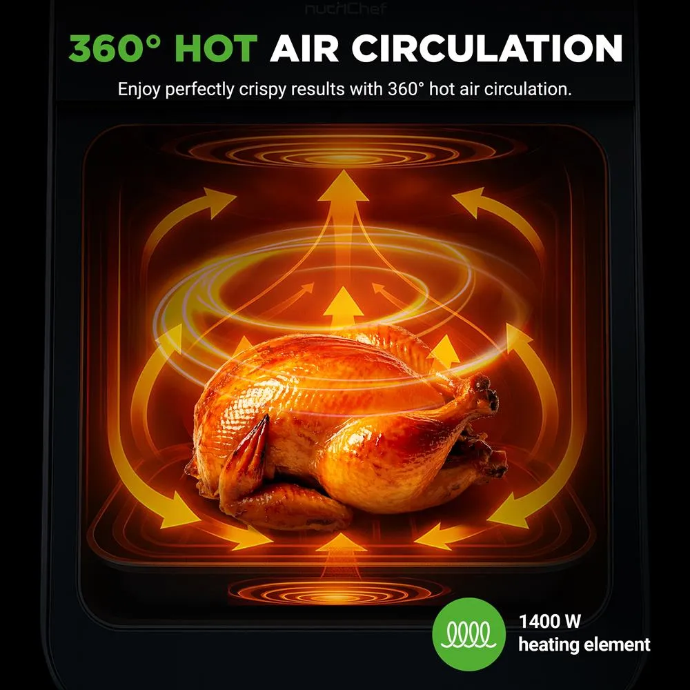 Nutrichef NCAF60T01 air fryer 6 L 12 programmes