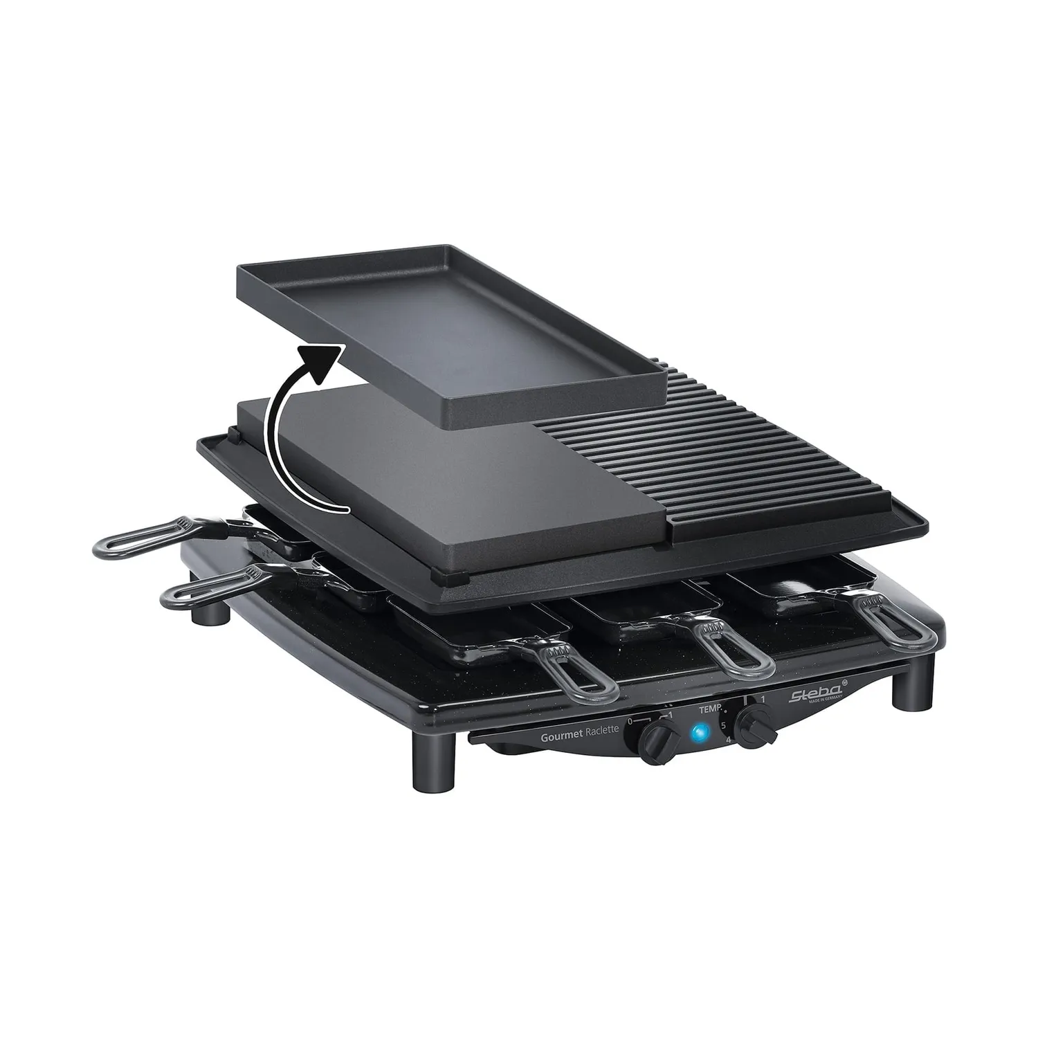 Steba RC 4 Plus Deluxe raclette 8 personnes pierre lavable