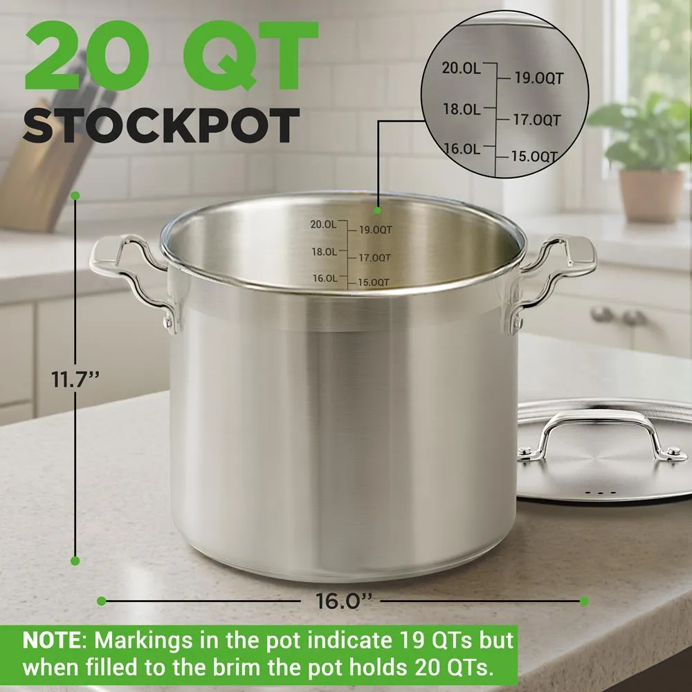 Nutrichef faitout inox induction 19 L