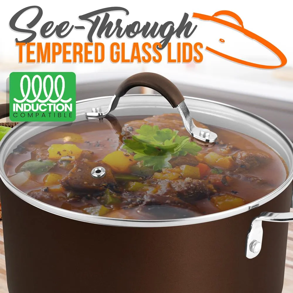 Nutrichef cocotte antiadhésive couvercle 4,7 L