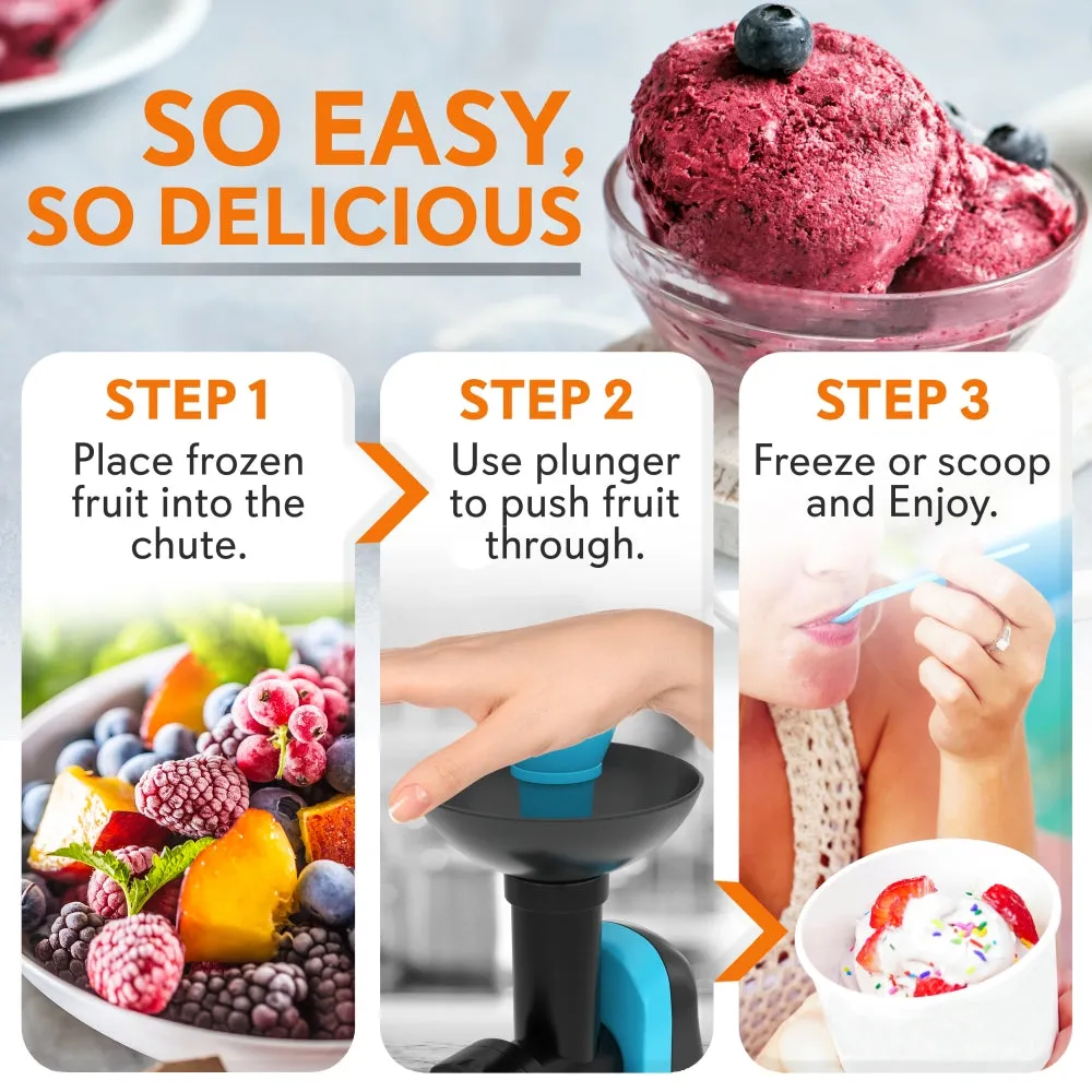 Nutrichef sorbetière électrique 150W bleue fruits congelés