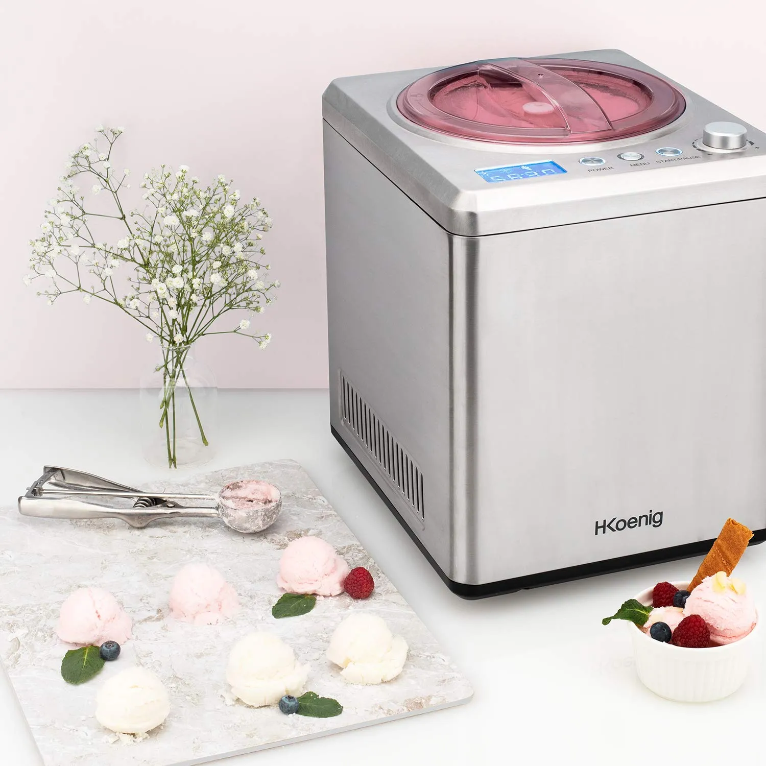 H.Koenig HF340 sorbetière turbine à glace 2L
