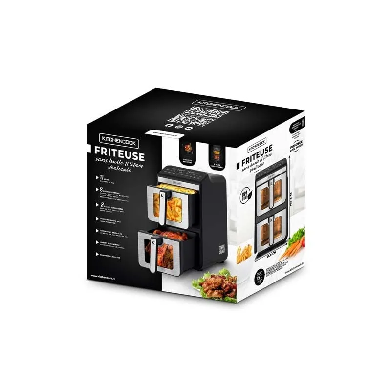 Kitchencook Airflow 11 friteuse air verticale 11 L 7 programmes
