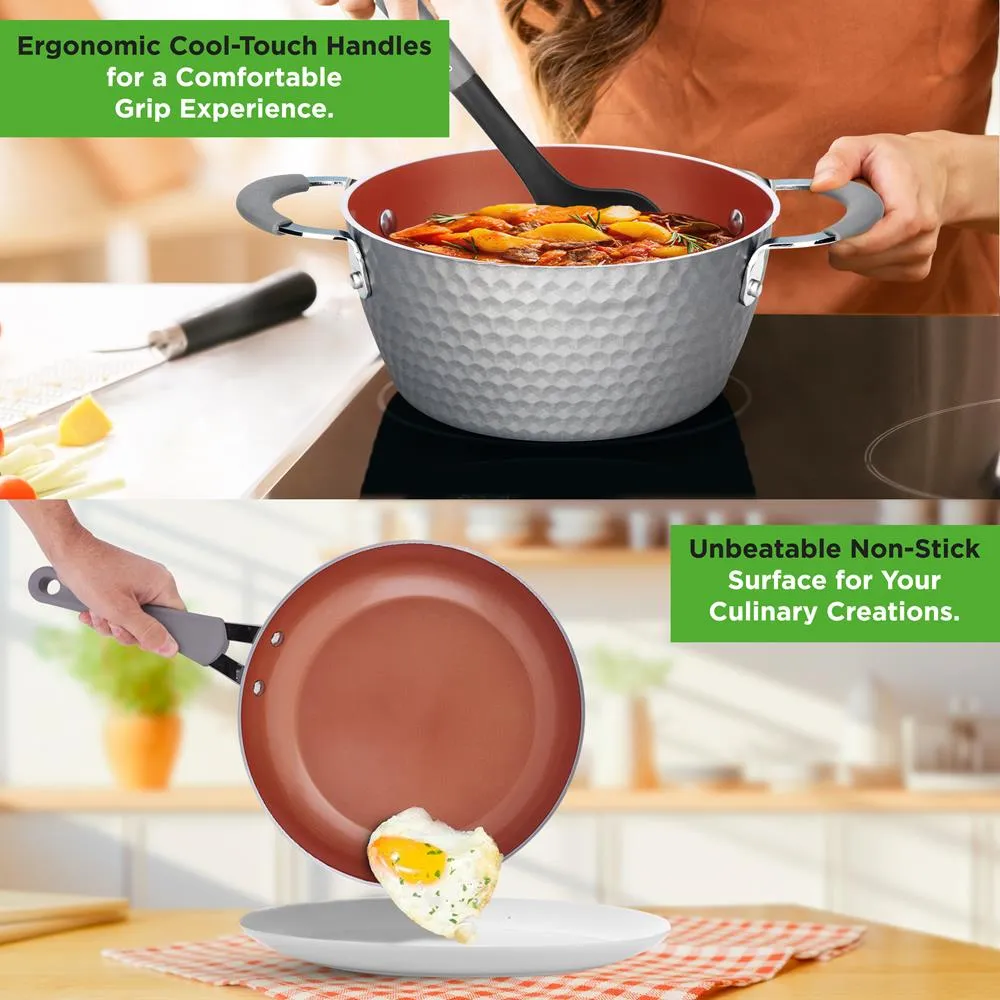 Nutrichef Diamond batterie cuisine céramique 11 pièces