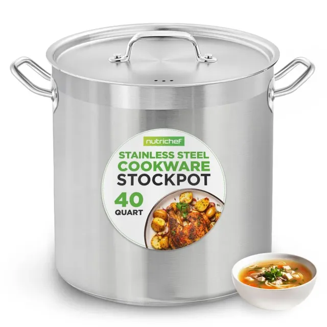 Nutrichef NCSPT40Q faitout inox 40 QT induction