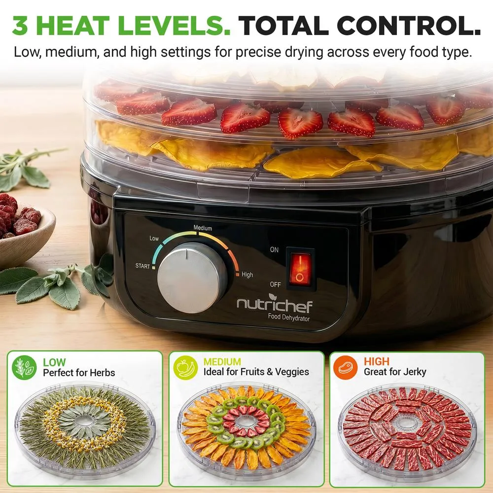 Nutrichef déshydrateur alimentaire électrique 5 plateaux noir
