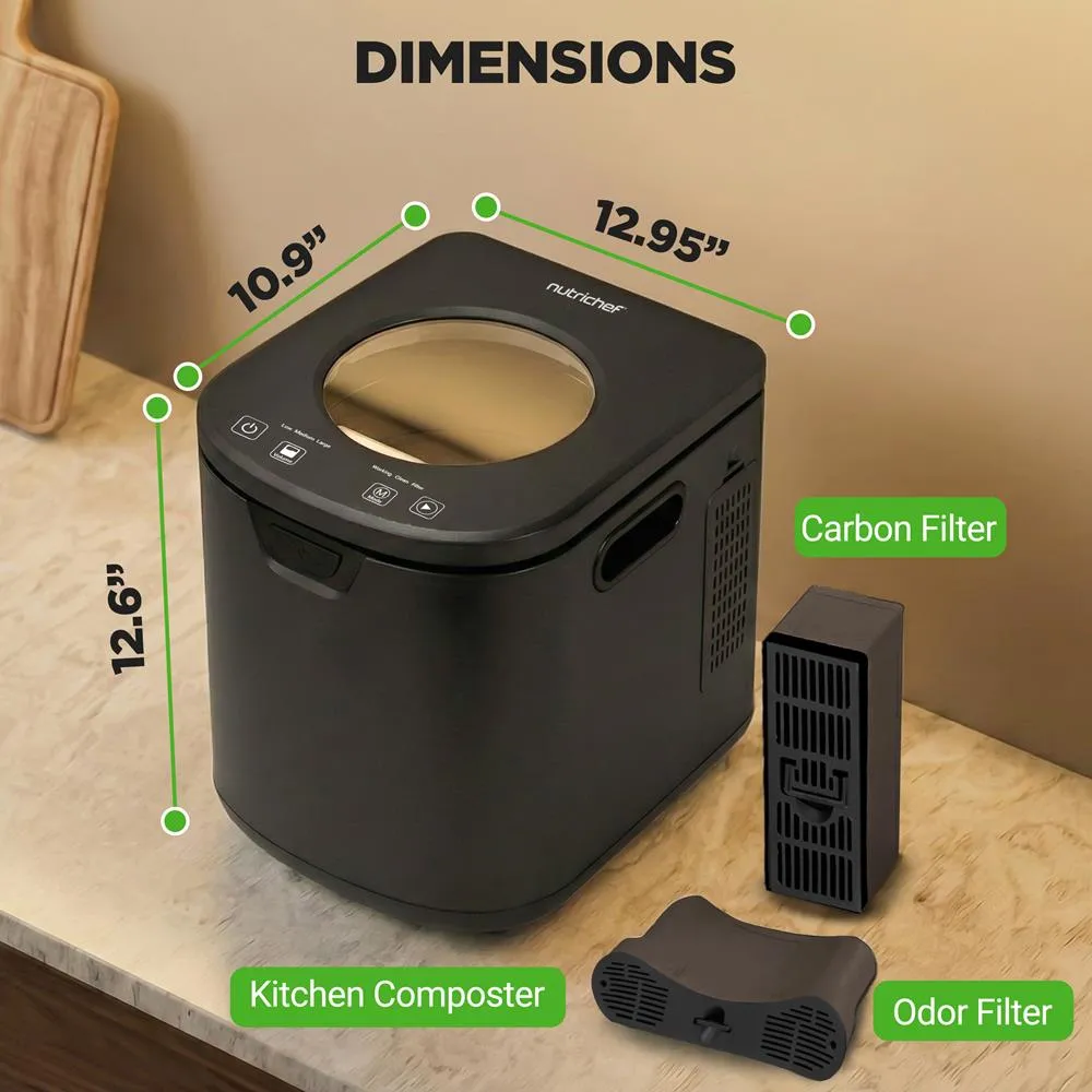 Nutrichef composteur électrique 4 L gris autonettoyant