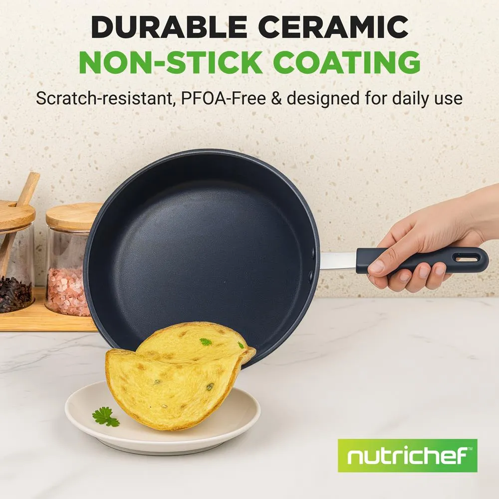 Nutrichef NCFRYP10 poêle 26 cm céramique manche bleu
