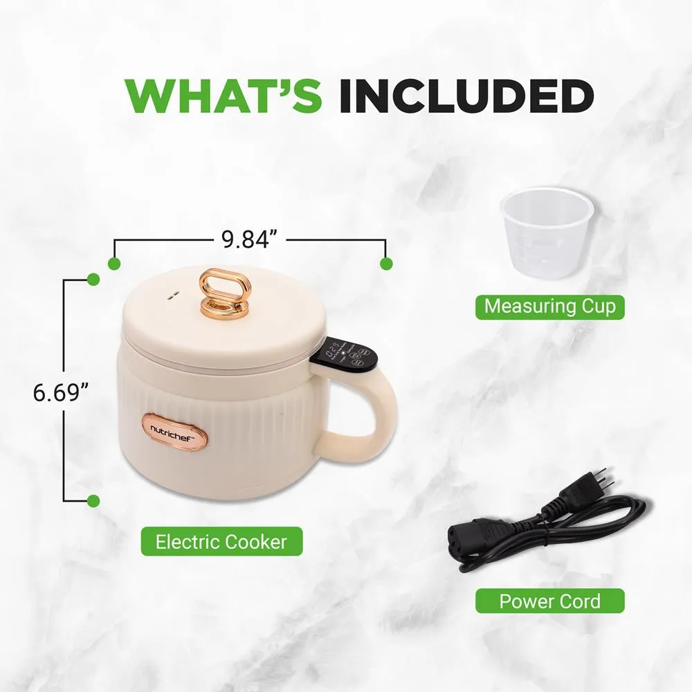 Nutrichef NC12BWHITE Cuiseur Riz Électrique 1,6L Blanc