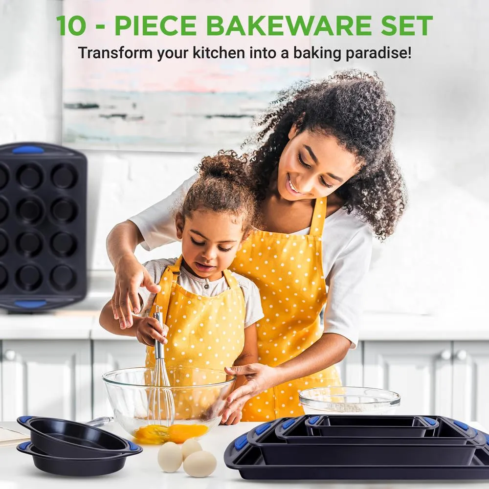 Nutrichef set moules pâtisserie antiadhésifs 10 pièces