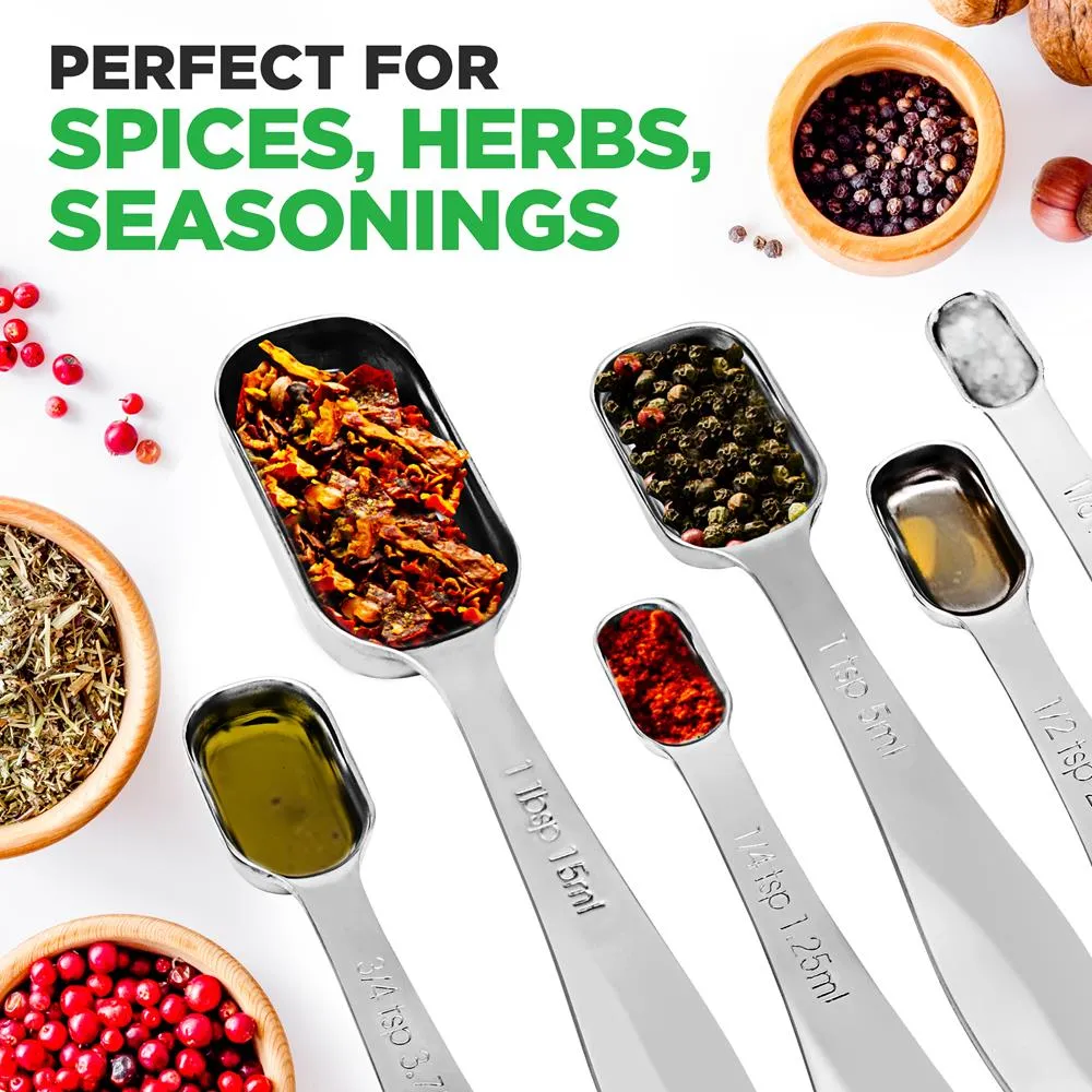 Nutrichef cuillères doseuses inox 6 pièces ovales