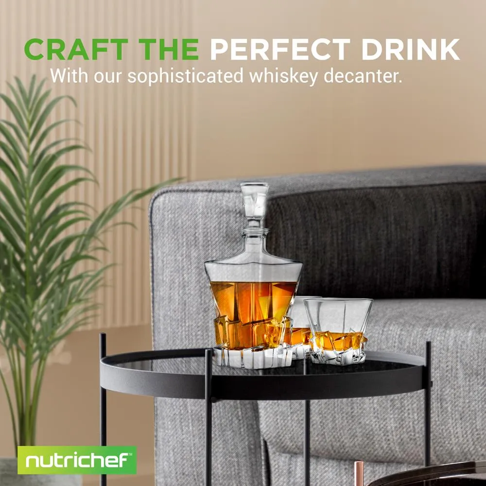 Nutrichef carafe whisky verre cristal 750 ml