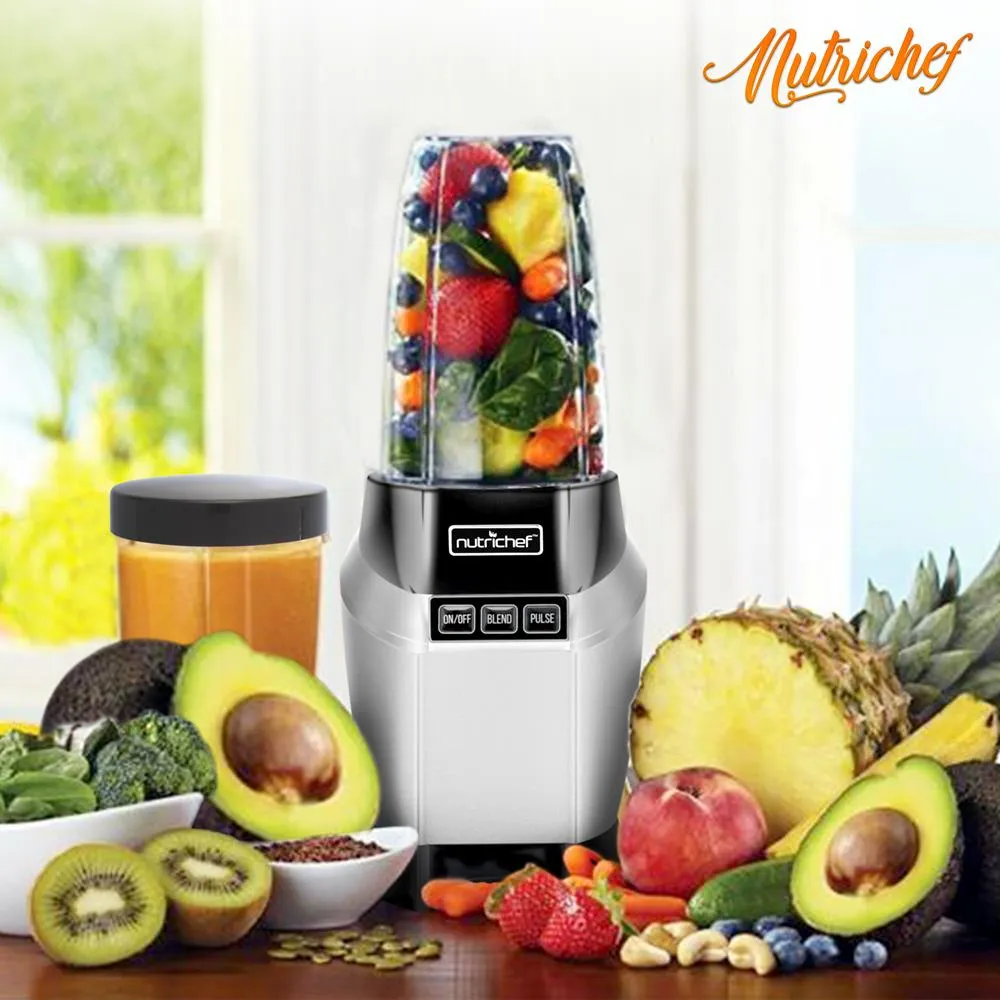 Nutrichef blender smoothie 1000W 2 gobelets nomade