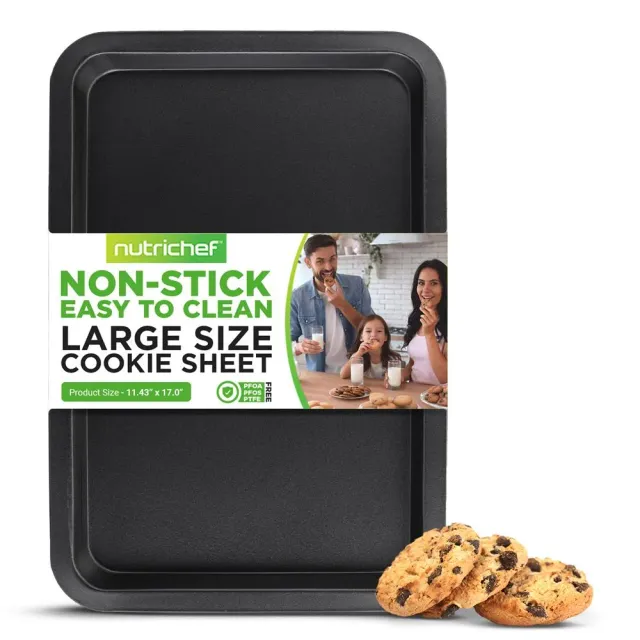 Nutrichef Grande Plaque Cookies Acier Antiadhésive 43cm