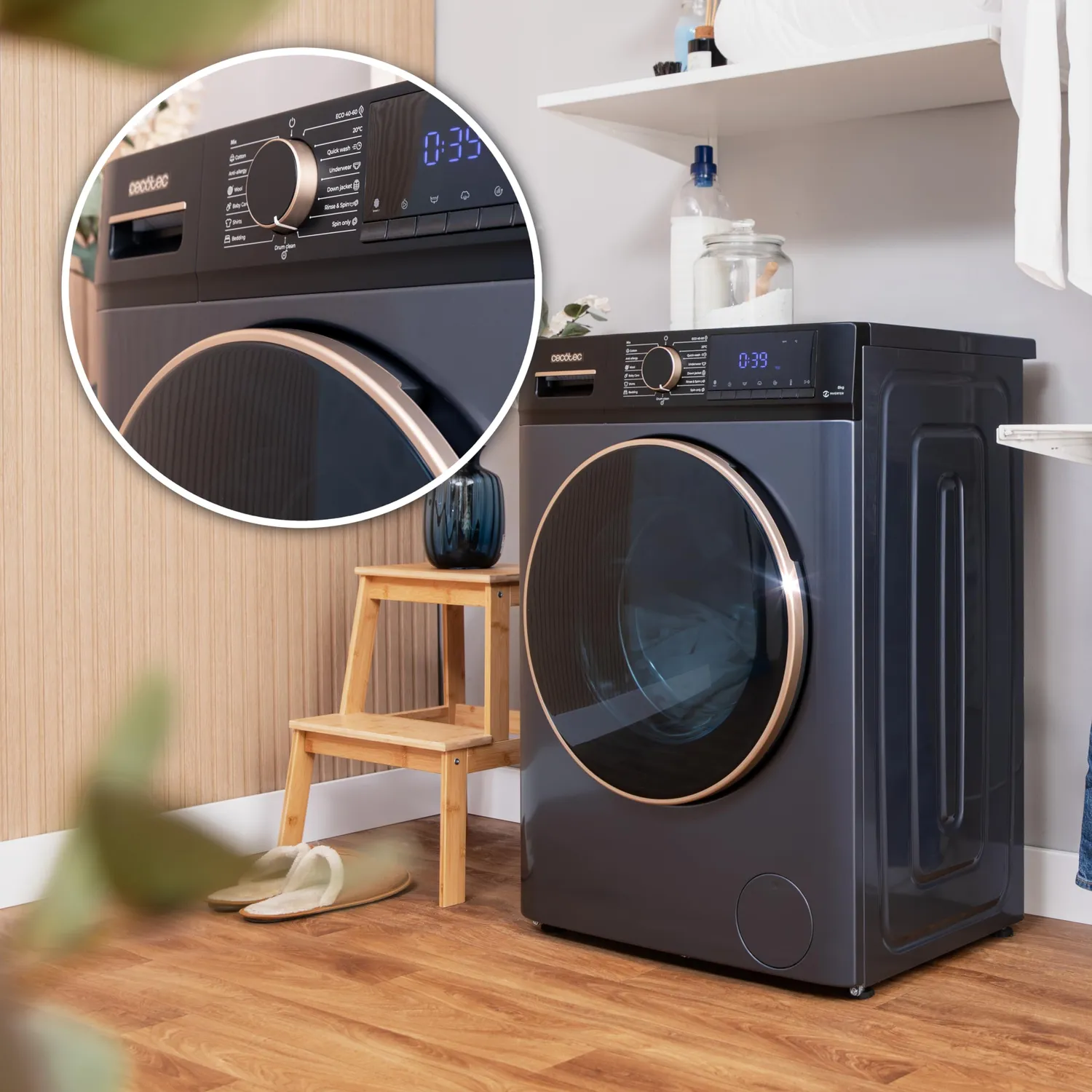 Cecotec Bolero Dresscode 7610 lave-linge 7 kg bleu vapeur