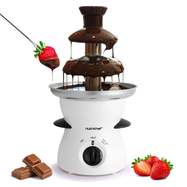 Nutrichef fontaine à chocolat 3 étages inox 480 ml