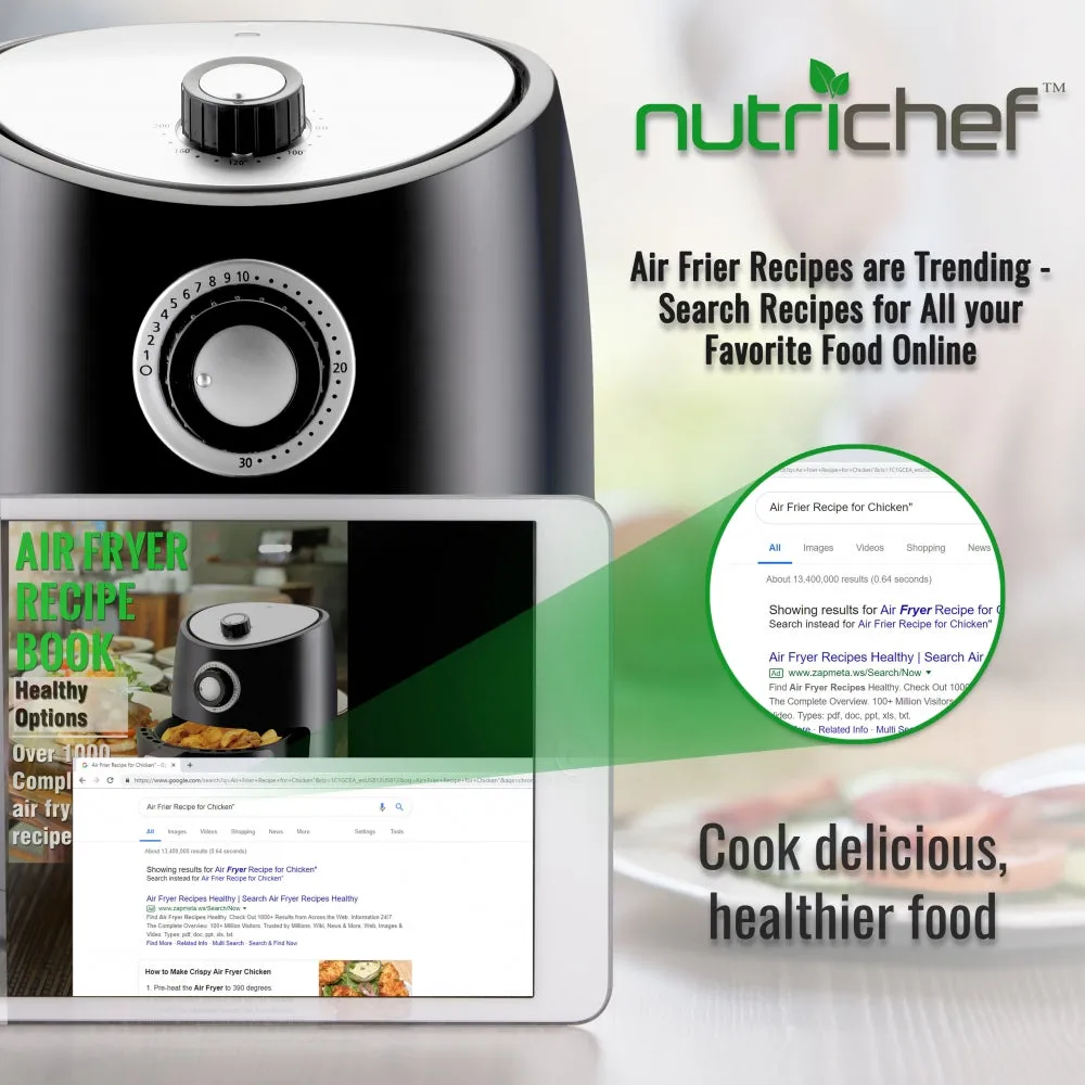 Nutrichef air fryer compact 2 L 1000 W noir
